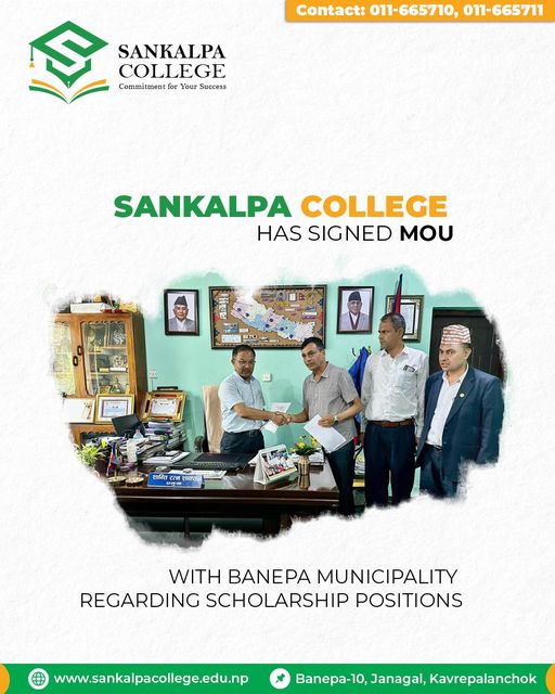 Sankalpa College has signed MOU with Banepa Municipality